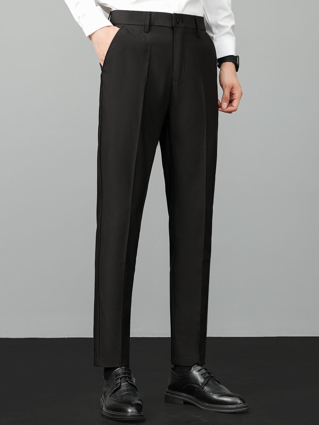 Slim Fit Tapered Trousers