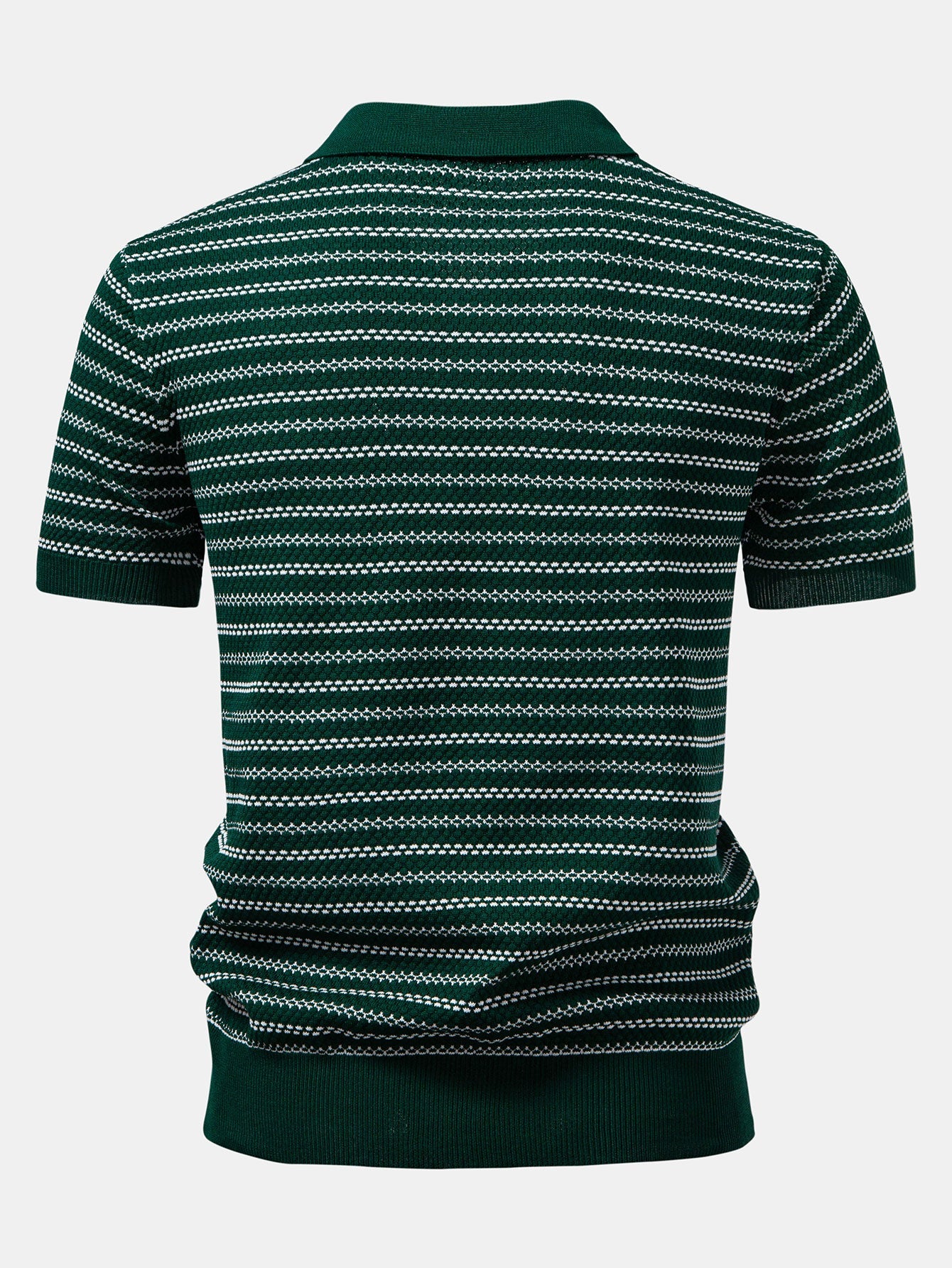 Stripe Knitted Polo Shirt