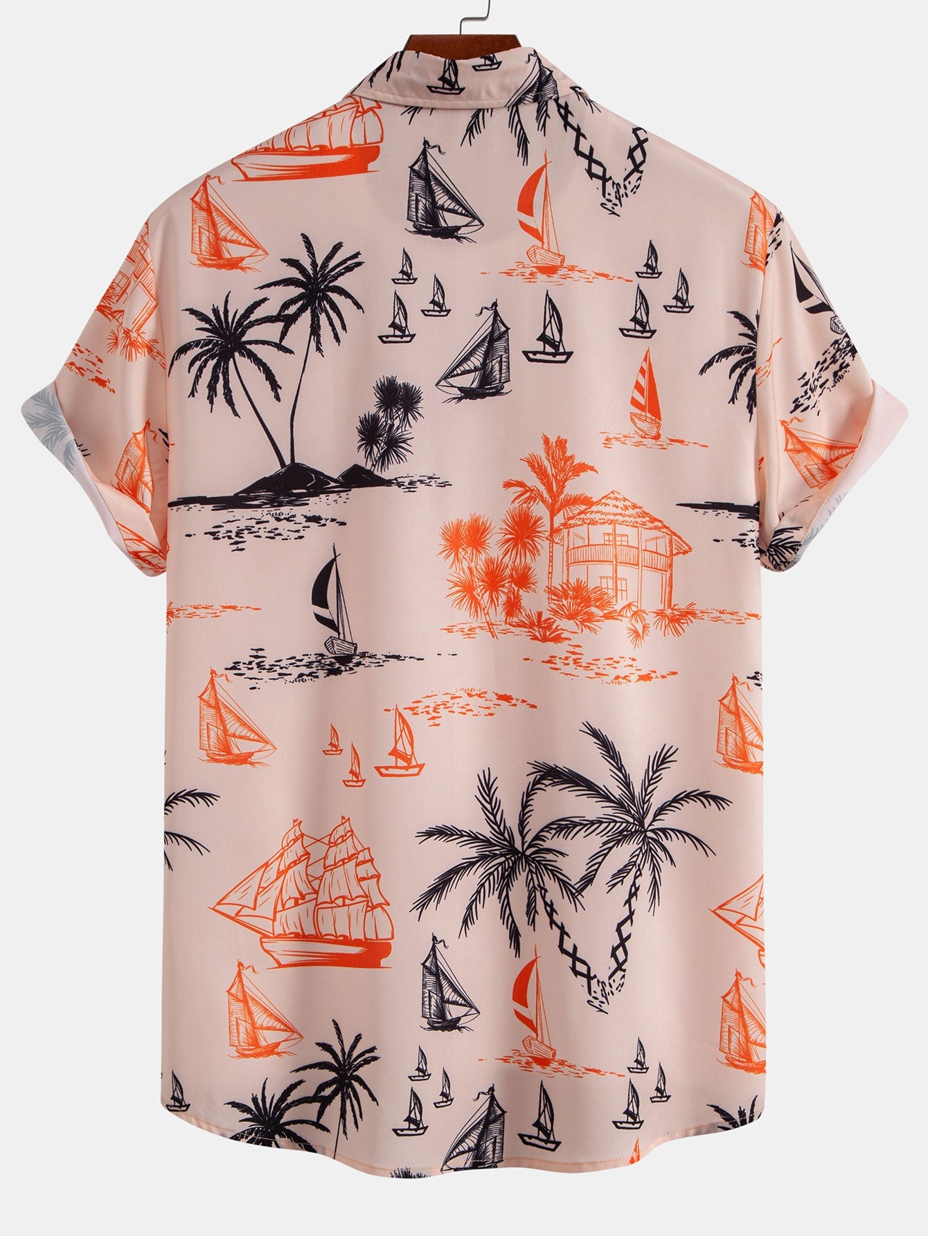 Island Print Button Up Shirt
