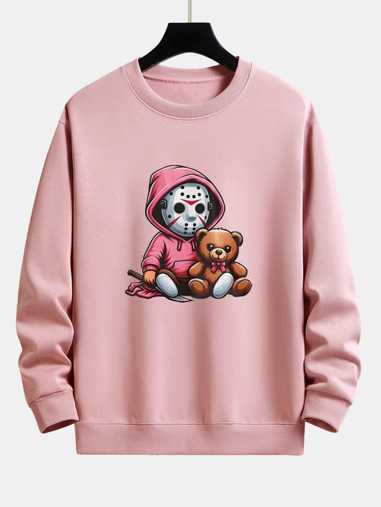 Halloween Bear Print Relax Fit Sweatshirt