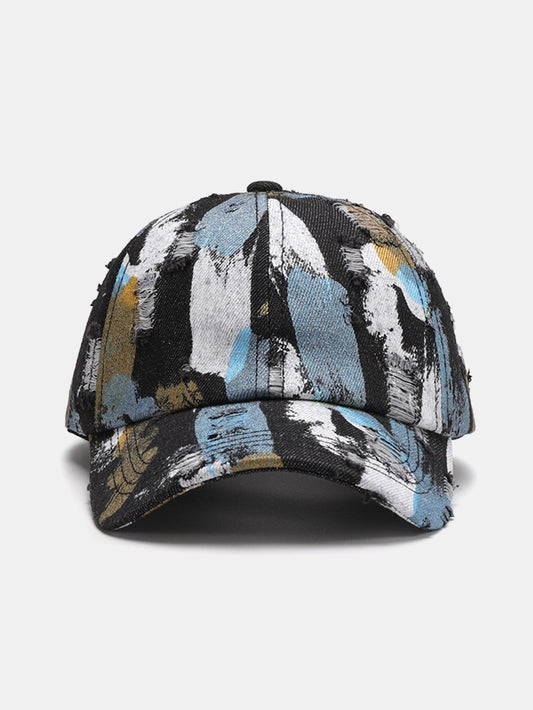 Color Graffiti Cotton Washed Distressed Baseball Cap