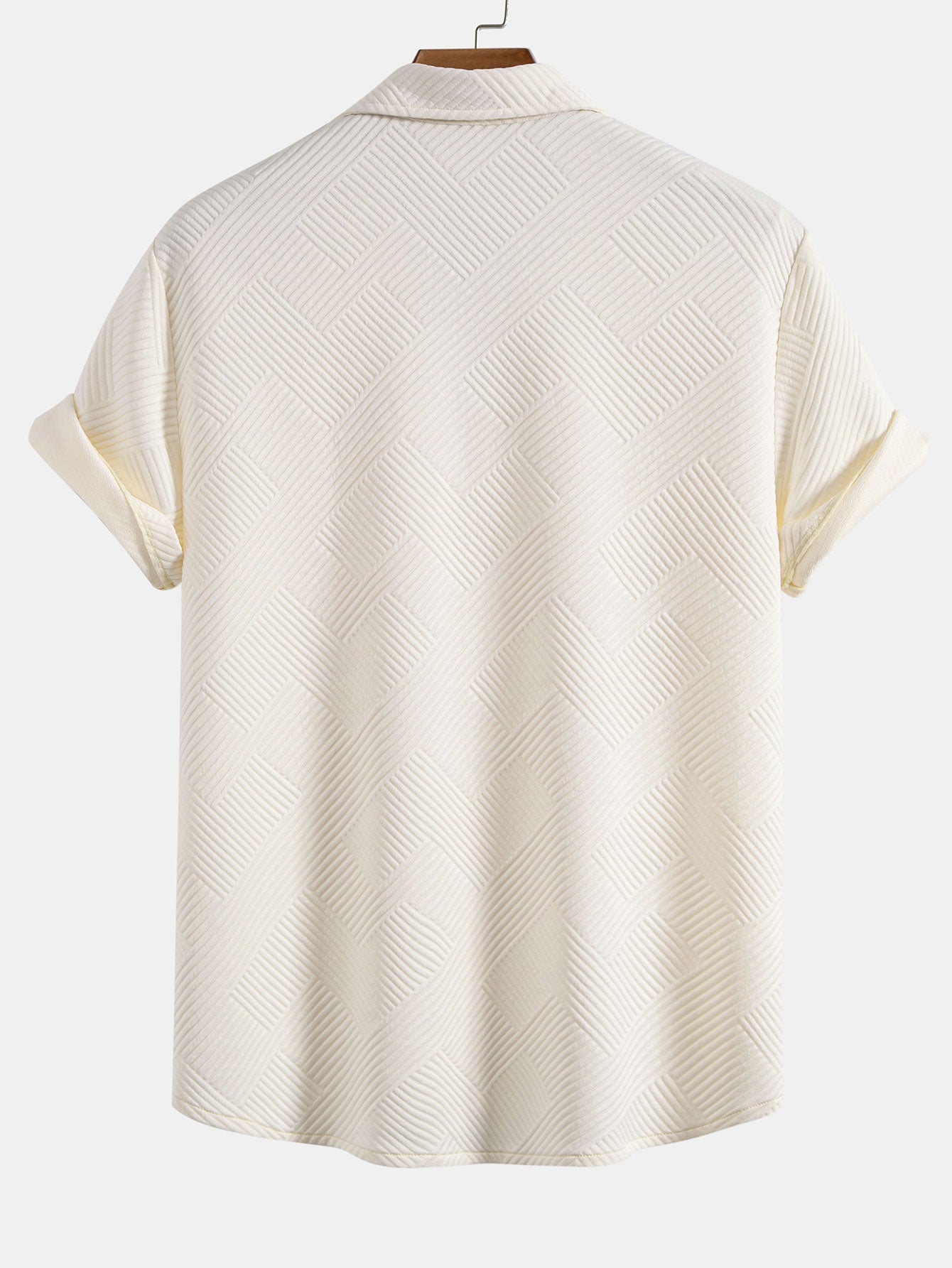 Stripe Jacquard Button Up Shirt