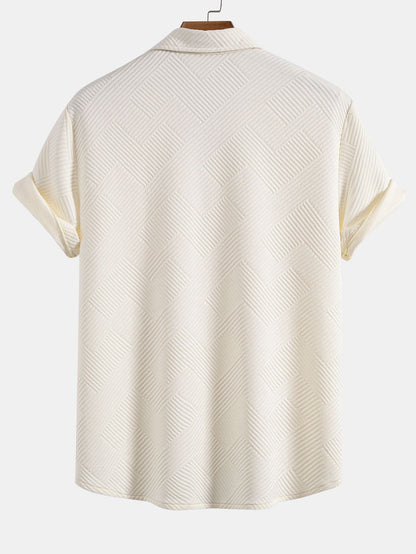 Stripe Jacquard Button Up Shirt