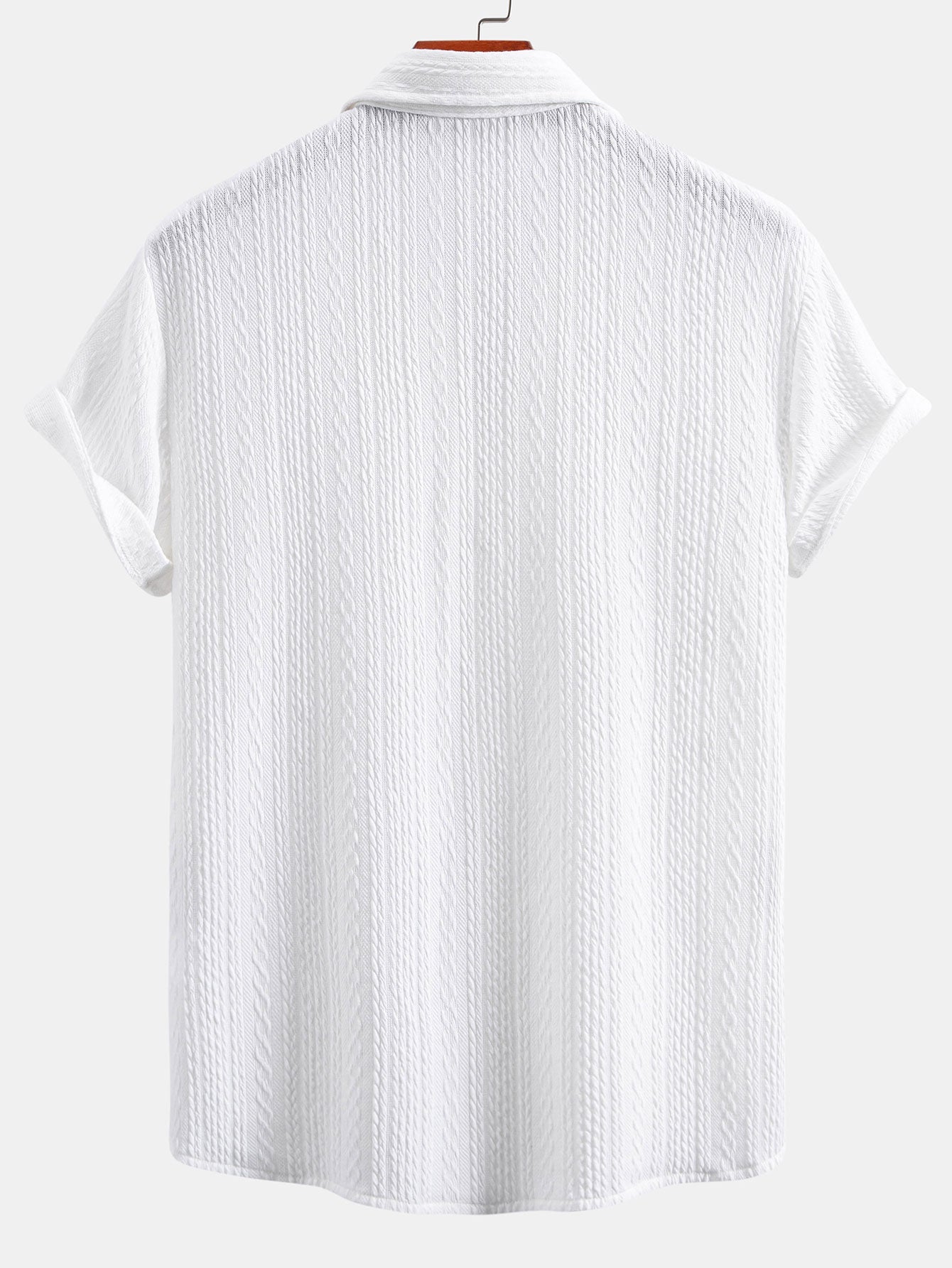 Muscle Fit Jacquard Textured Shirt