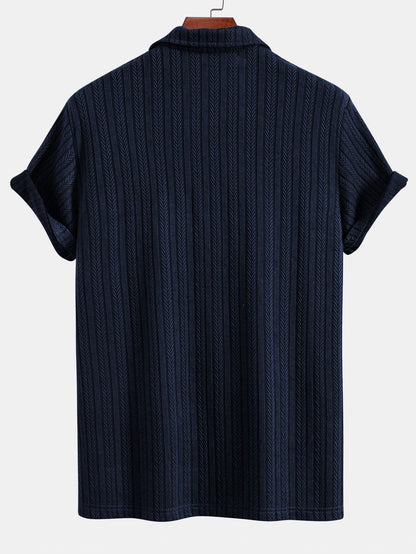 Wheat Ear Jacquard Polo Shirt