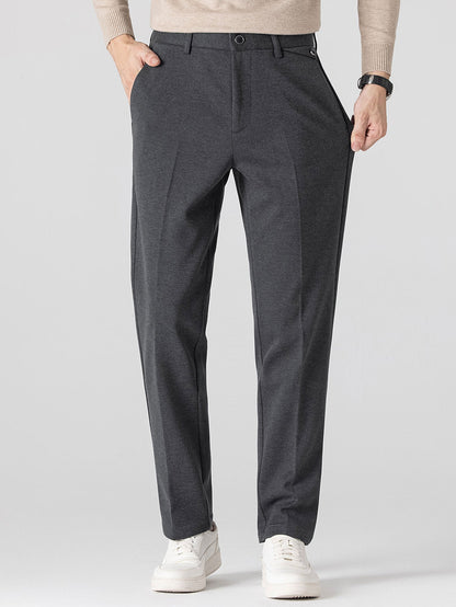 Woolen Straight Leg Trousers