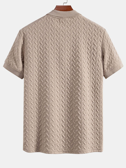 Geometric Jacquard Polo