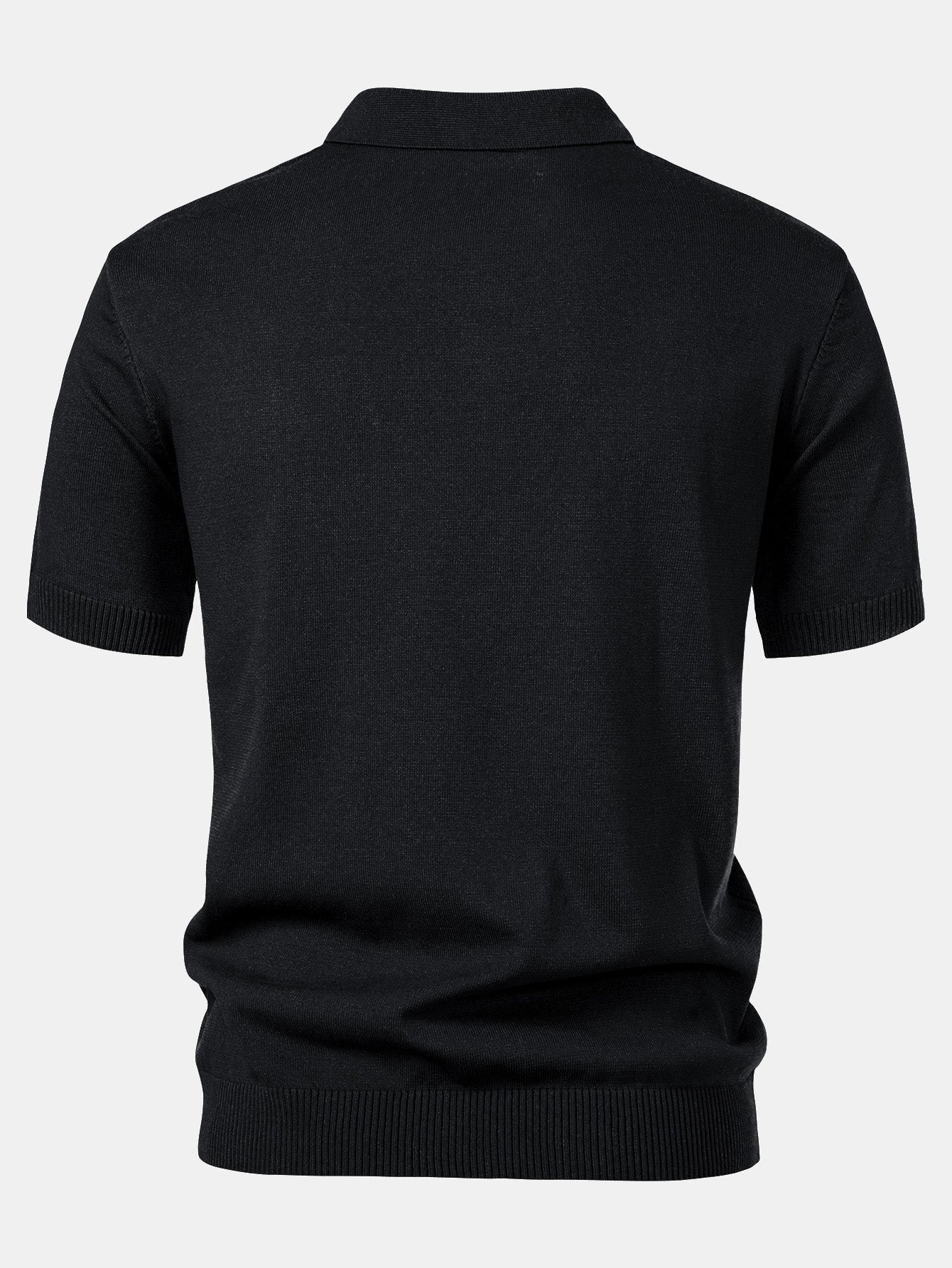 Stripe Knit Polo Shirt