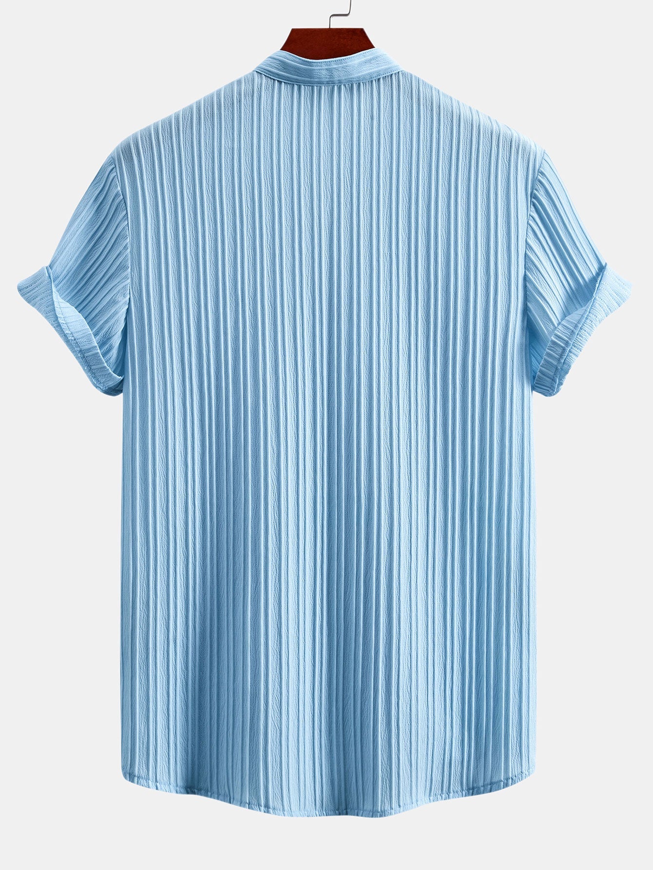 Textured Stand Collar Shirt