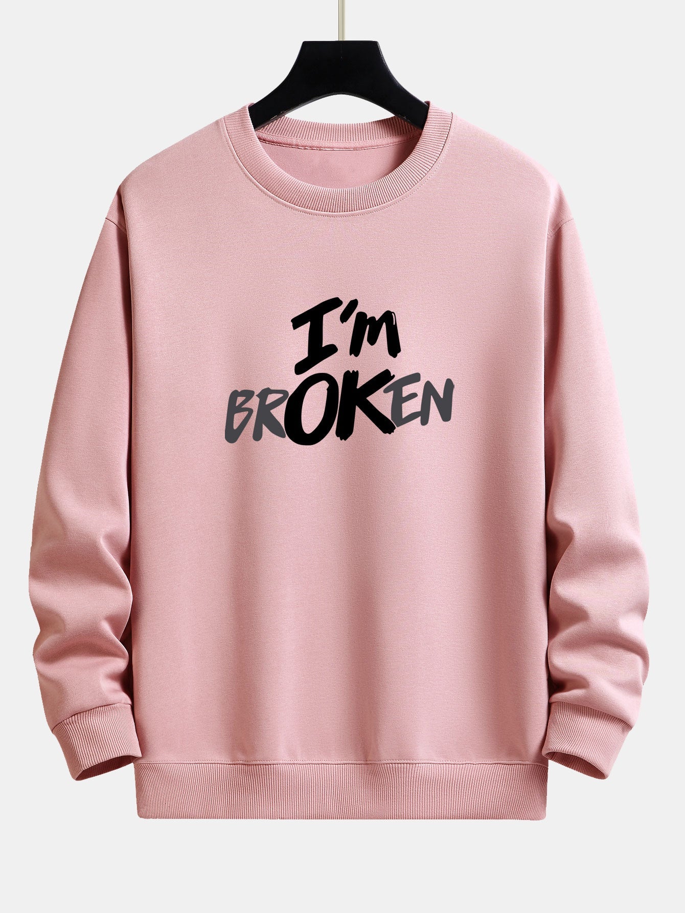 I'm Broken Print Relax Fit Sweatshirt