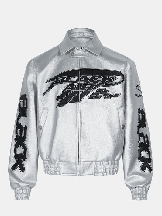 Black Air Techwear Leather Jacket