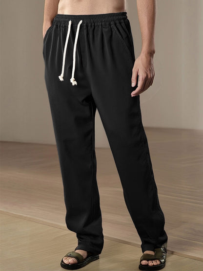 Straight Leg Linen Pants