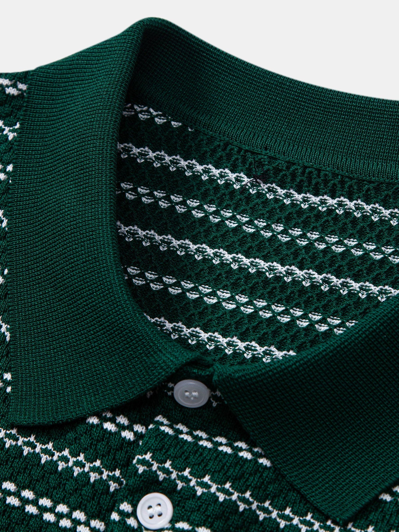 Stripe Knitted Polo Shirt