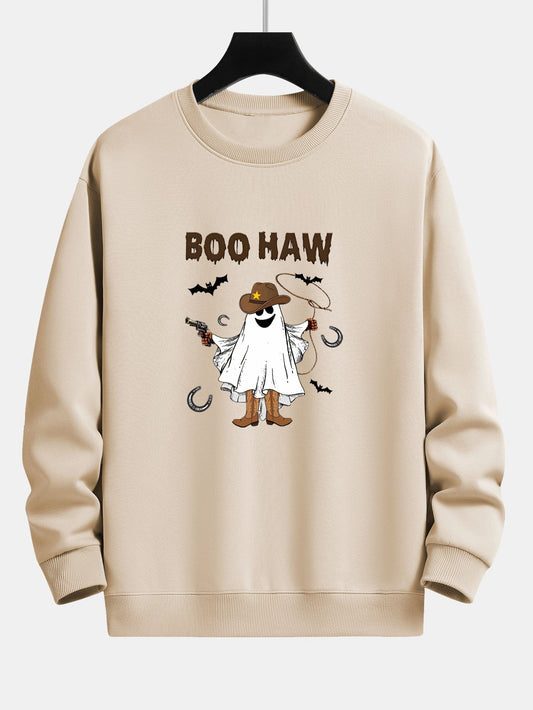 BOO HAW Cowboy Ghost Print Relax Fit Sweatshirt