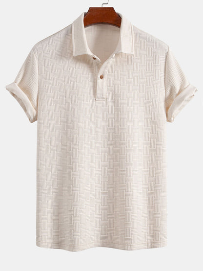 Striped Jacquard Polo Shirt