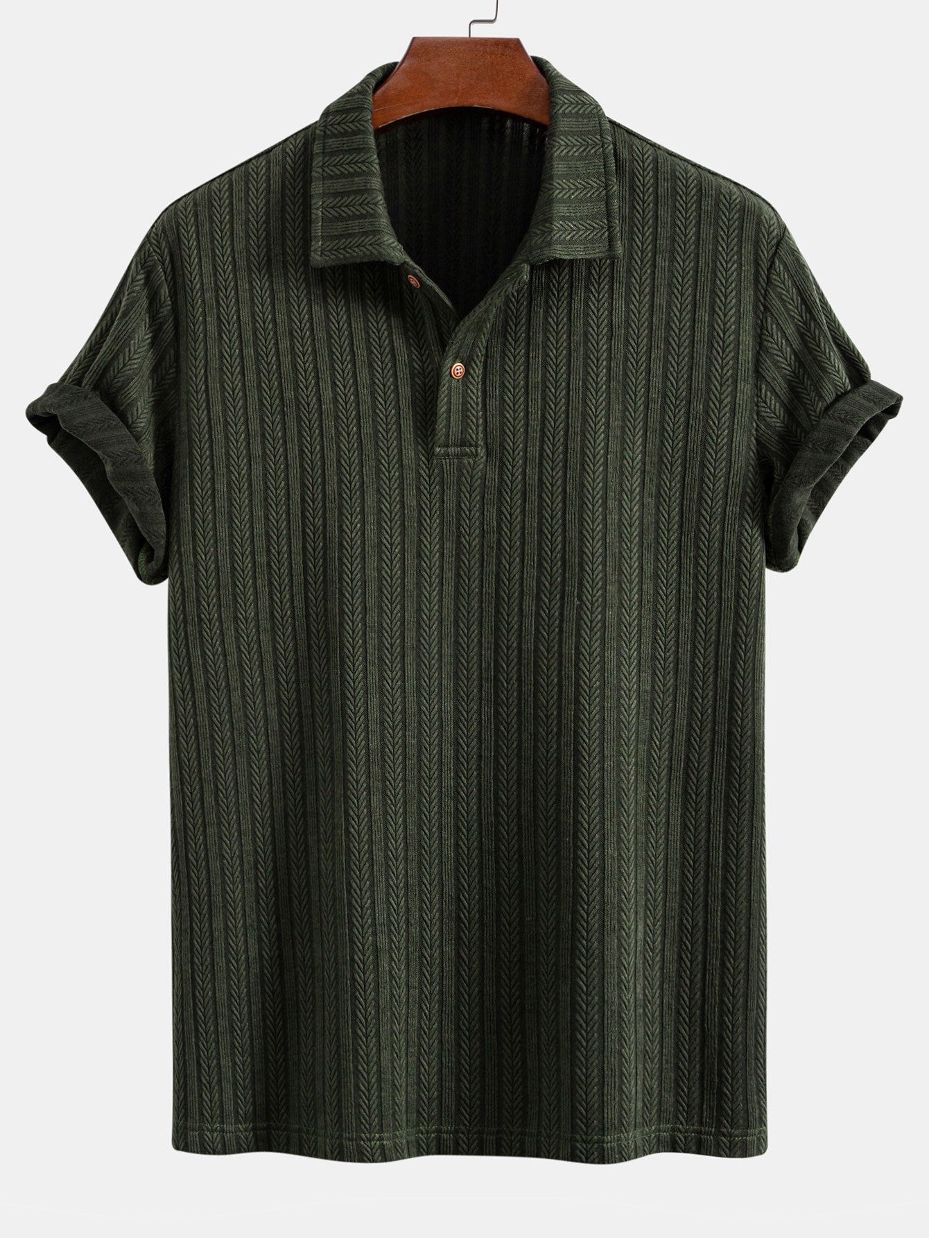 Wheat Ear Jacquard Polo Shirt