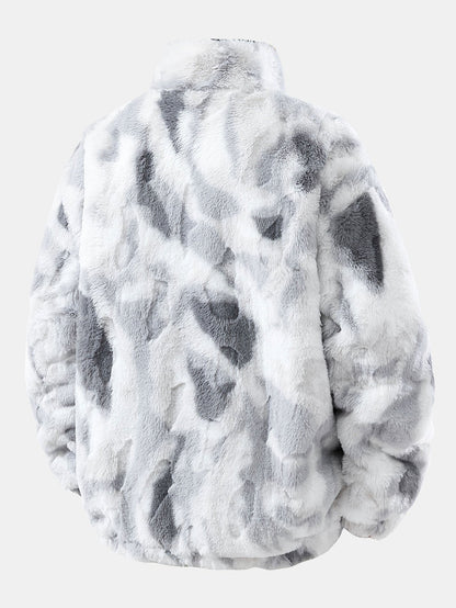 Faux Fur Zip-Up Jacket