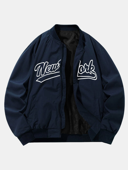 New York Brooklyn Rugby Print Jacket