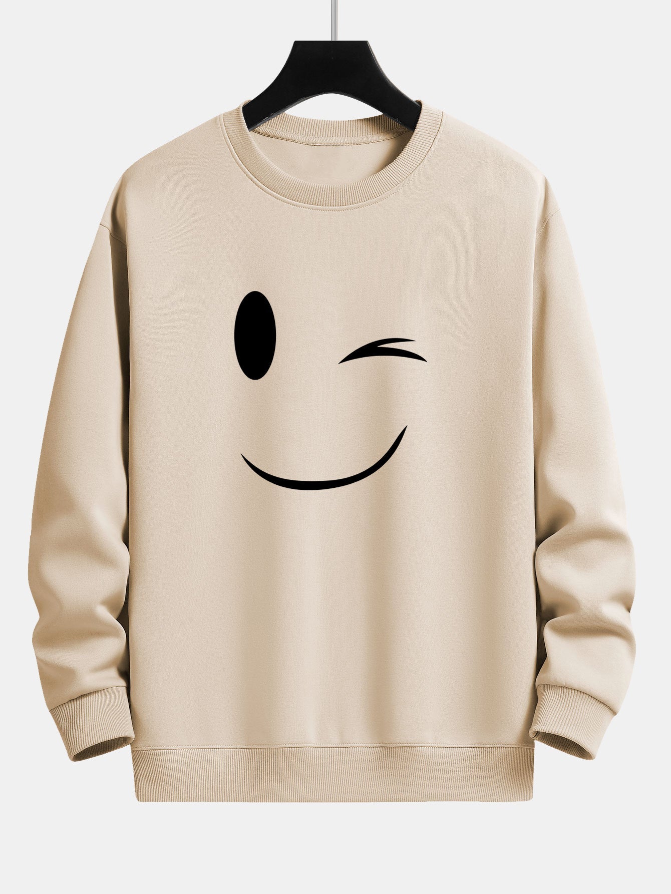 Smiley Face Print Relax Fit Sweatshirt