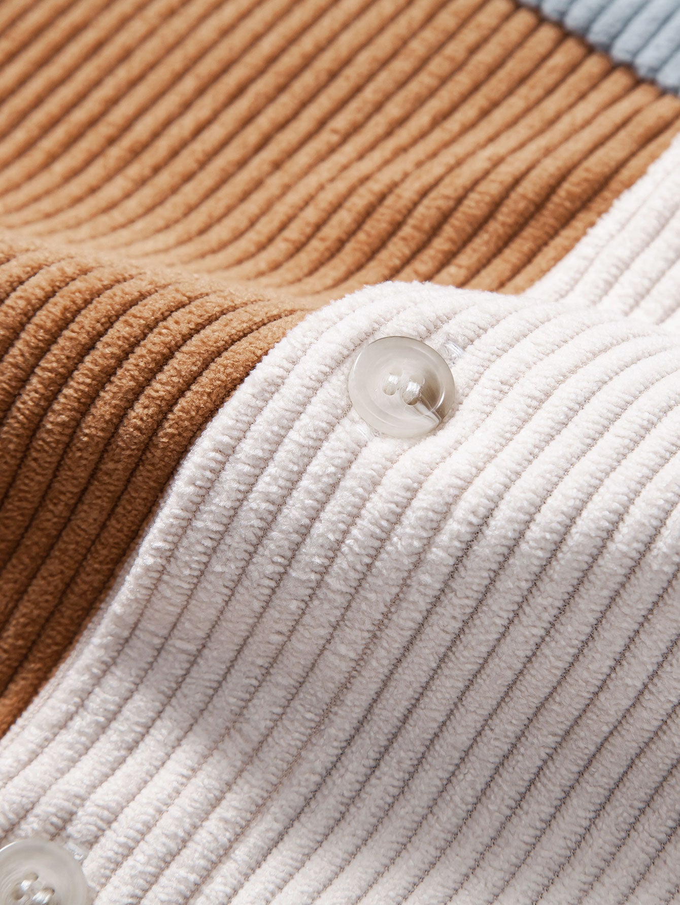 Colorblock Corduroy Shirt