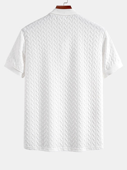 Geometric Jacquard Polo