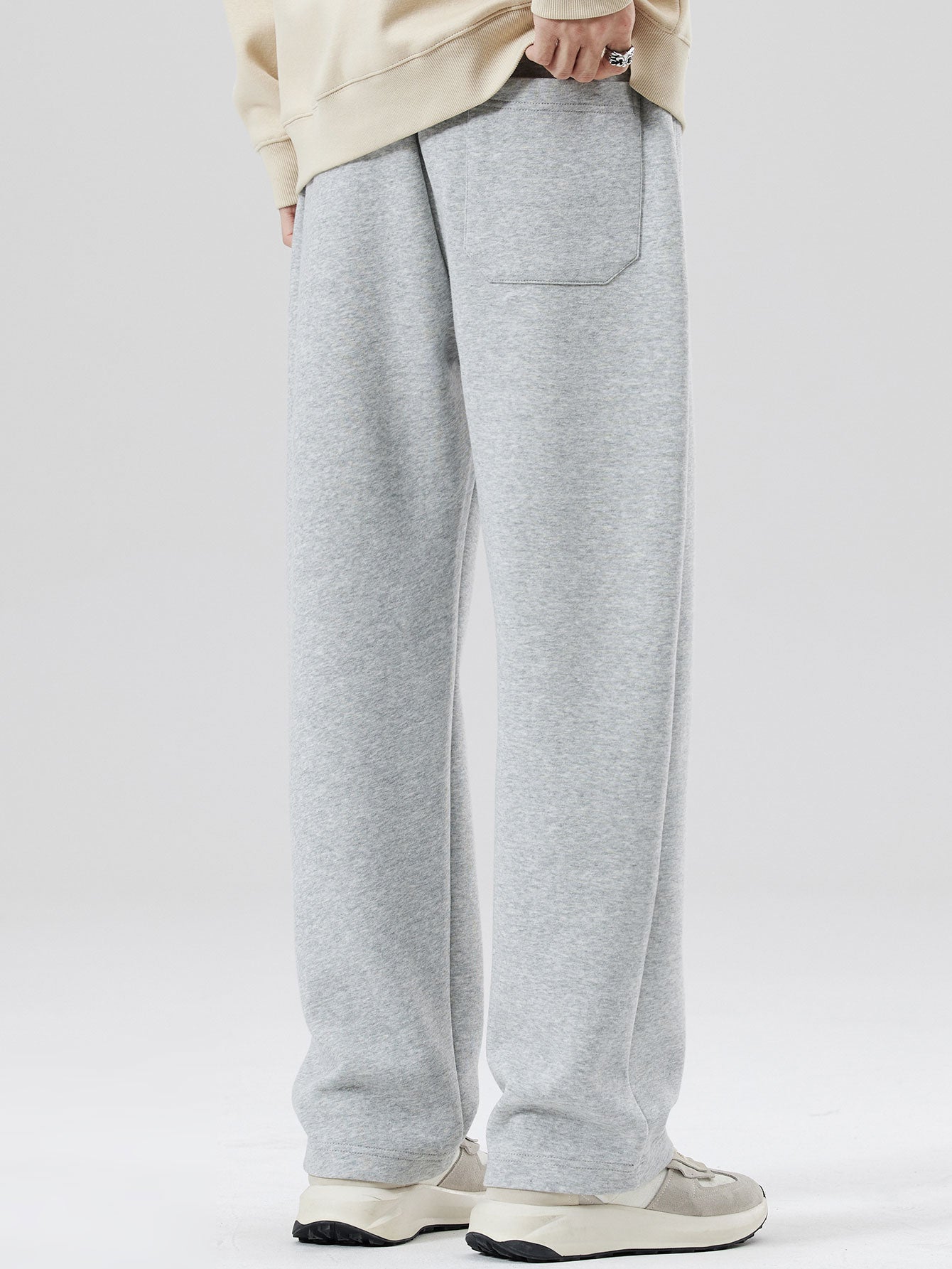 Straight Leg Pleated Pintuck Sweatpants