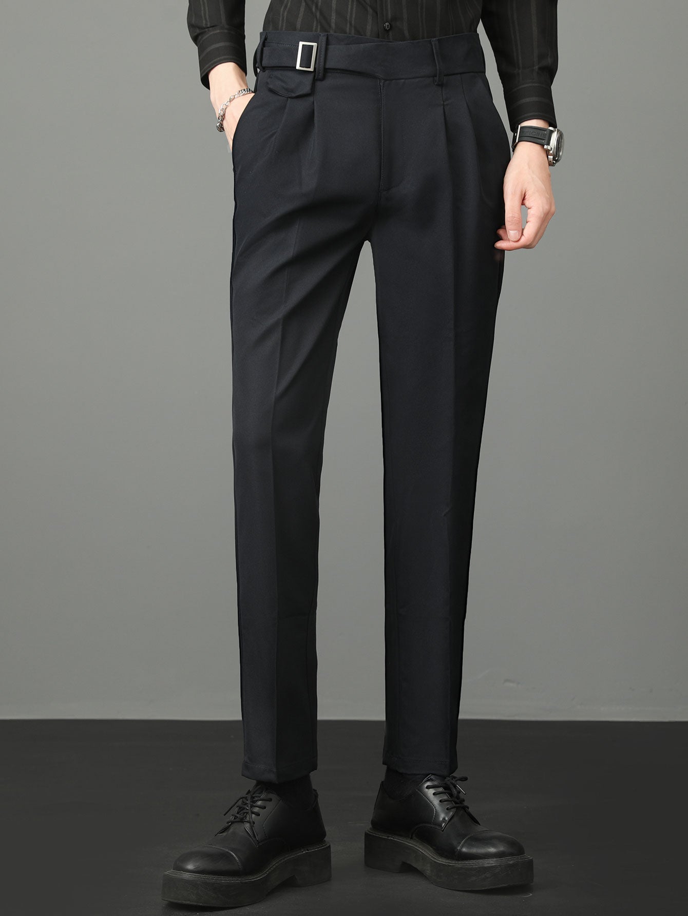 Slim Fit Tapered Trousers