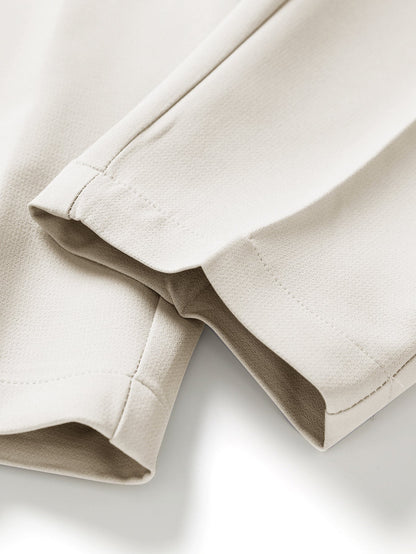 Slim Fit Tapered Cropped Trousers