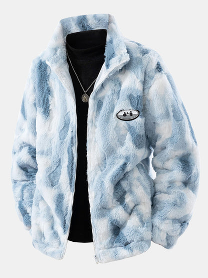 Faux Fur Zip-Up Jacket