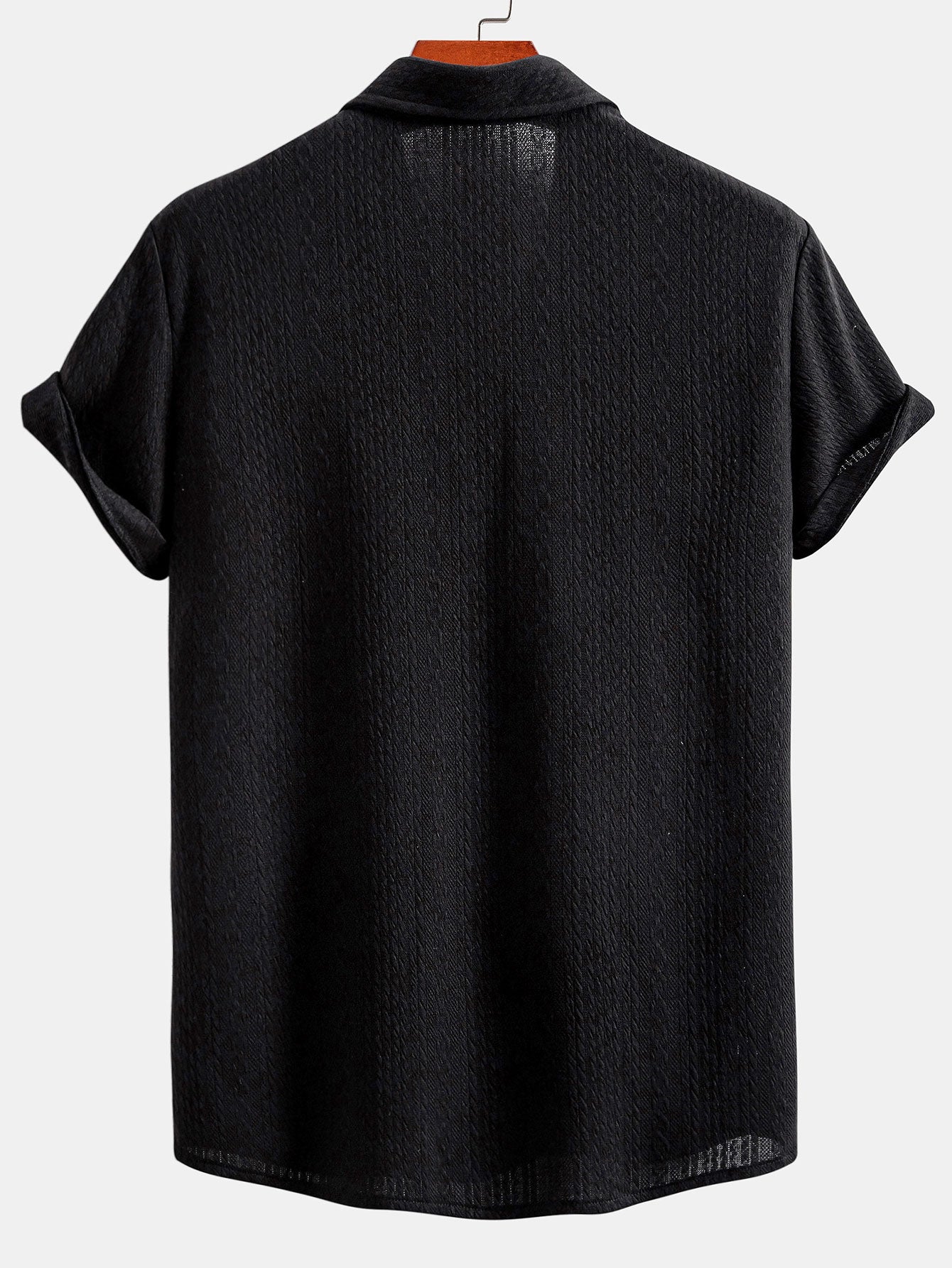 Muscle Fit Jacquard Textured Shirt