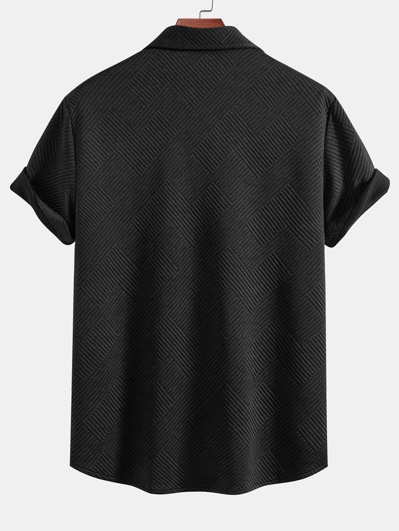 Stripe Jacquard Button Up Shirt