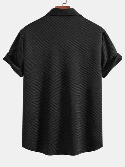 Stripe Jacquard Button Up Shirt