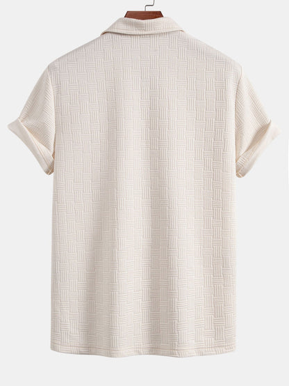 Striped Jacquard Polo Shirt