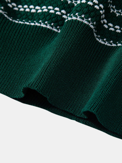 Stripe Knitted Polo Shirt