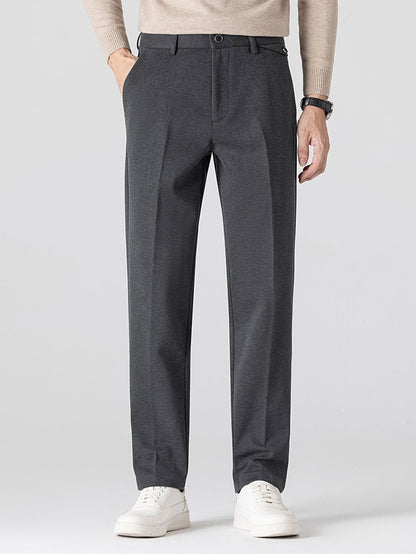 Woolen Straight Leg Trousers