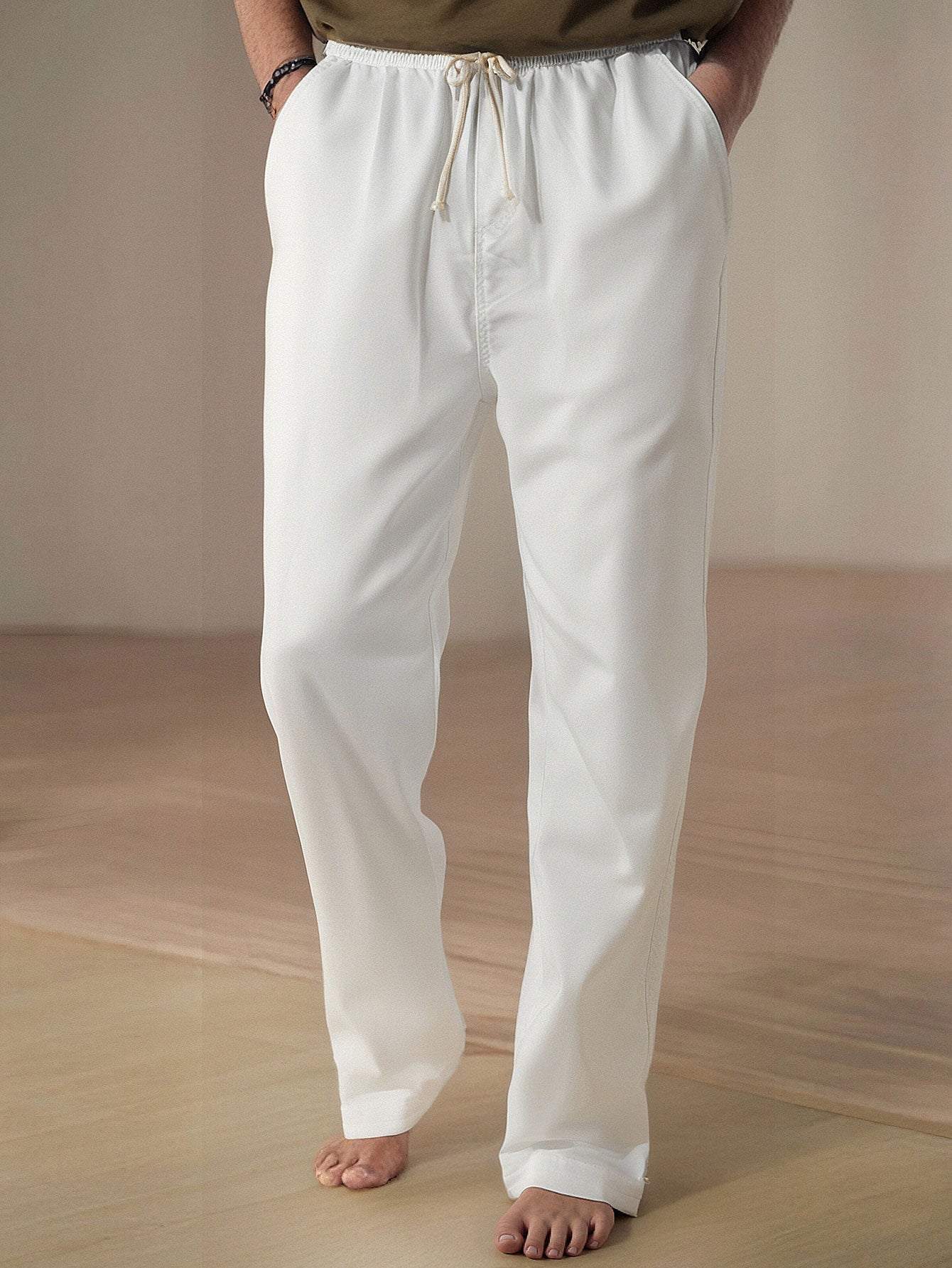 Straight Leg Linen Pants