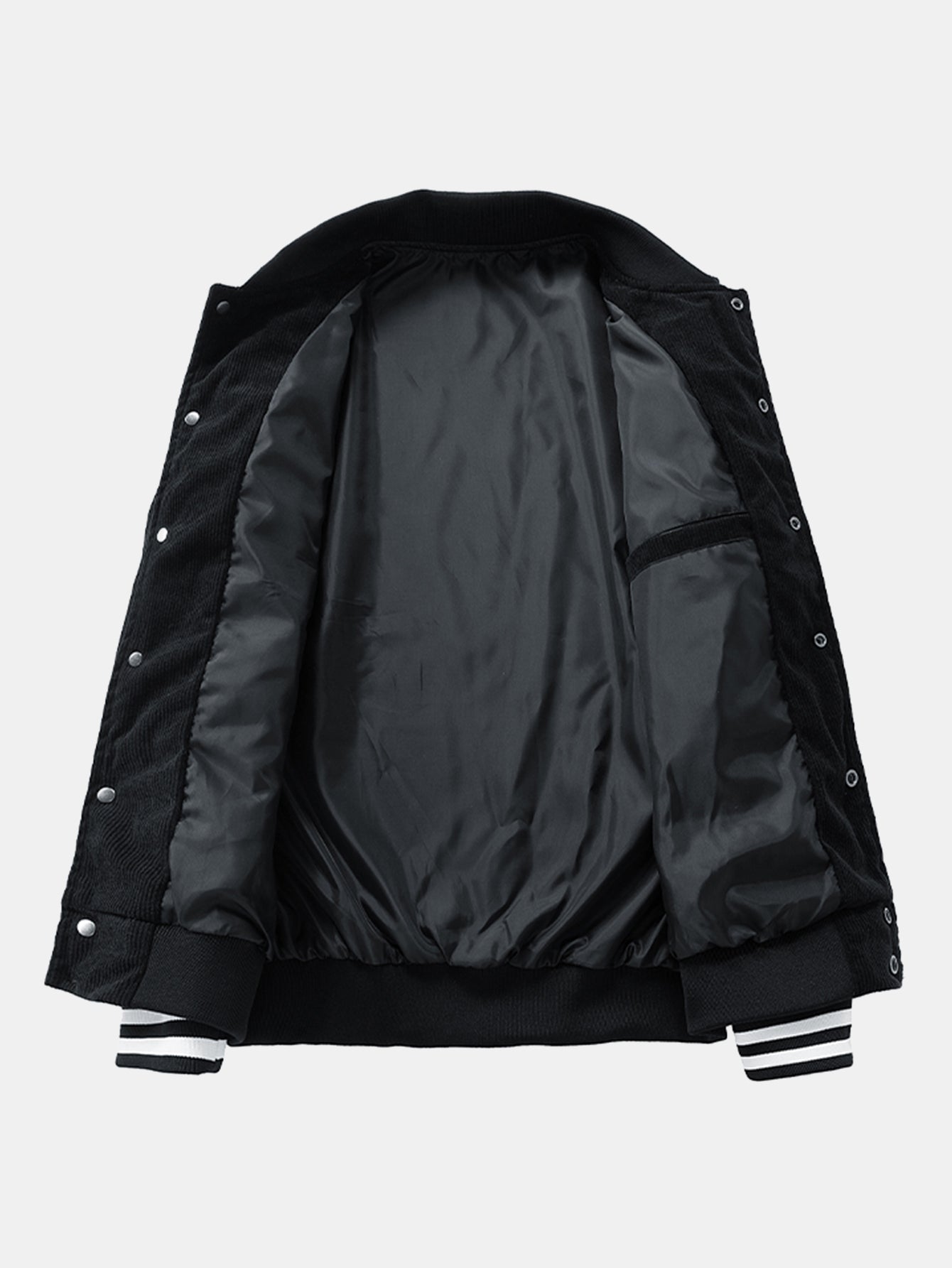 Mountain Embroidery Corduroy Baseball Jacket