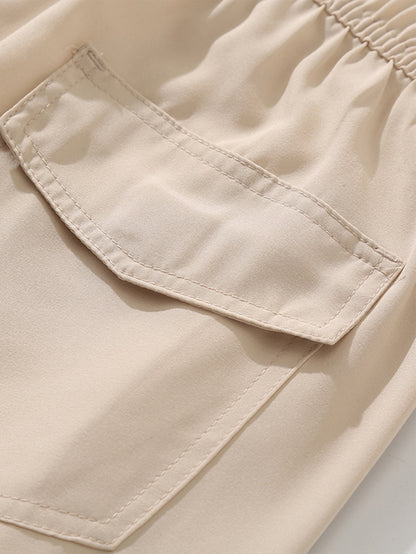 2 In 1 Drawstring Pocket Quick Dry Swim Shorts