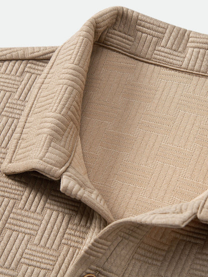 Striped Jacquard Polo Shirt