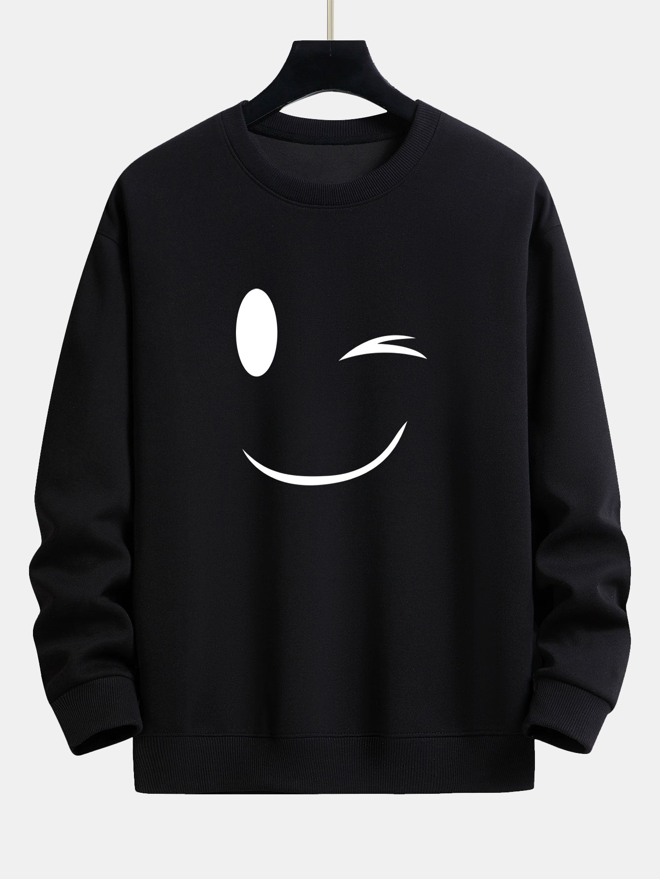 Smiley Face Print Relax Fit Sweatshirt
