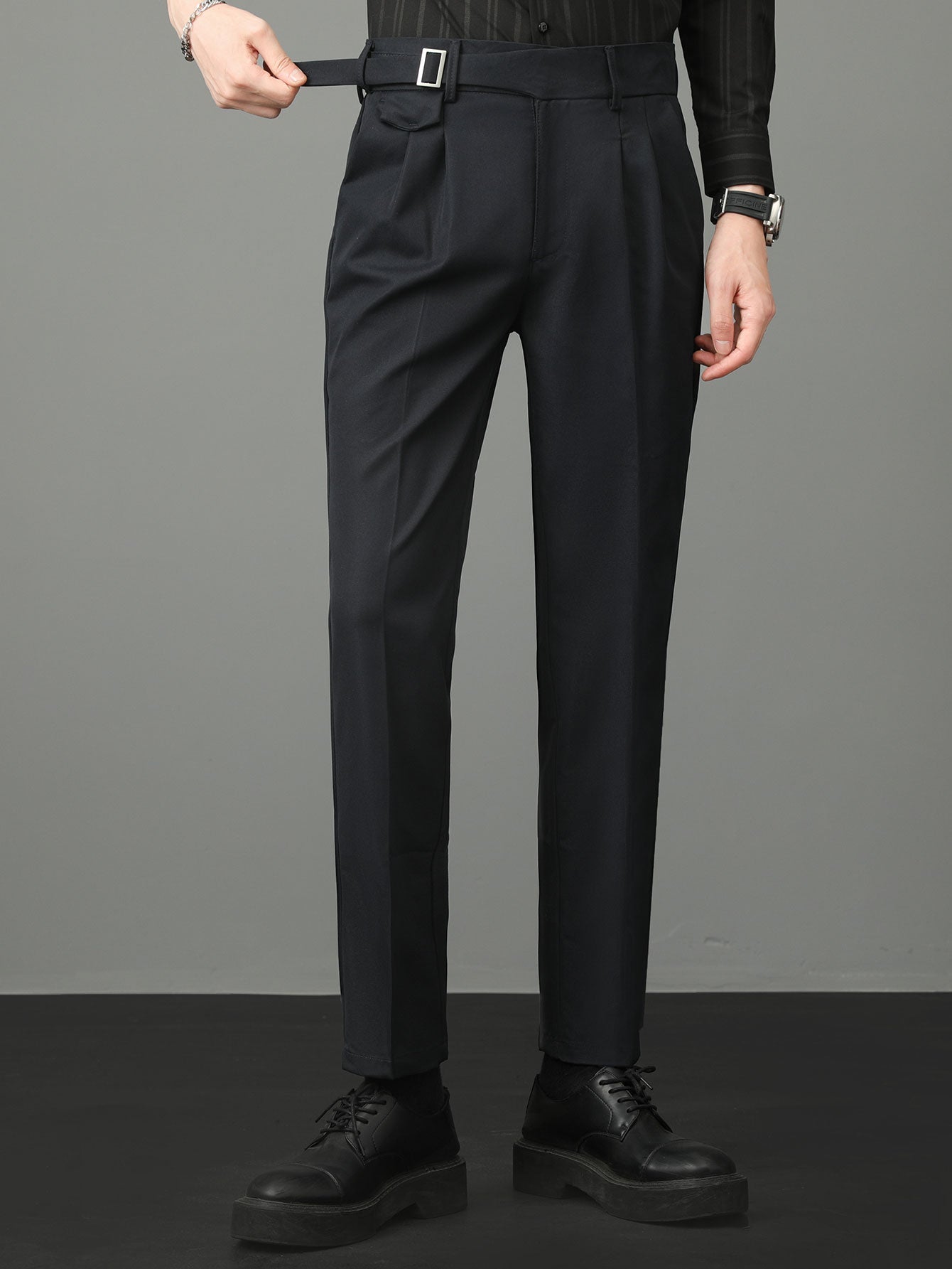 Slim Fit Tapered Trousers