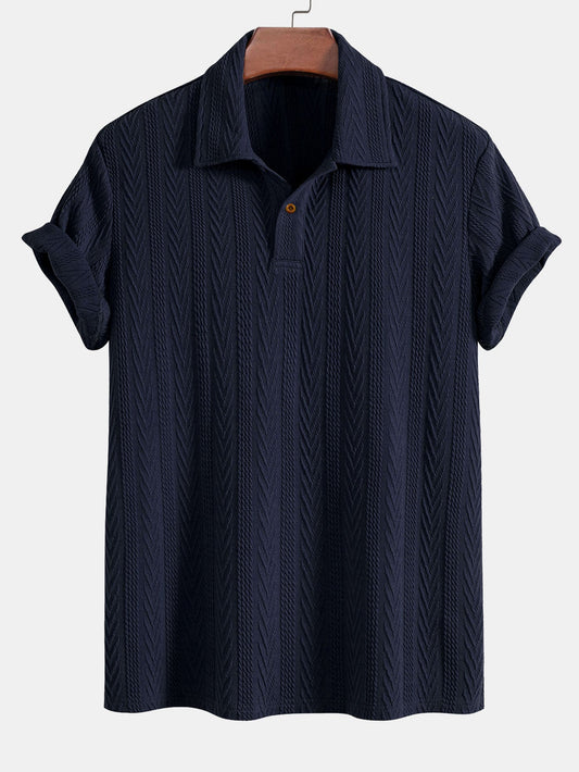 Short Sleeve Jacquard Polo