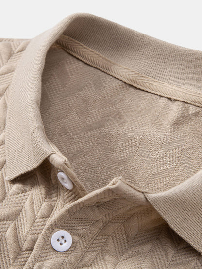 Geometric Jacquard Polo