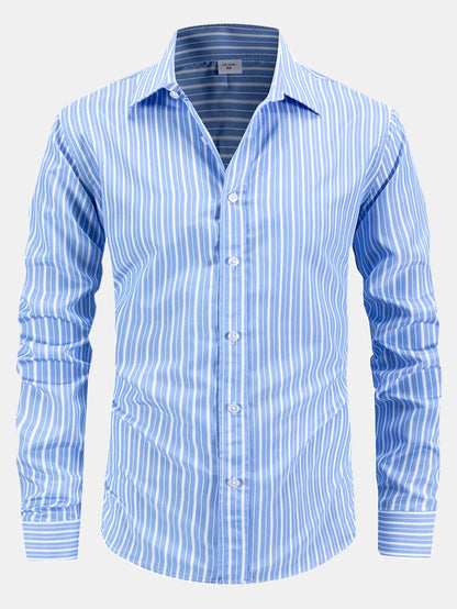 Long Sleeve Stripe Button Up Shirt