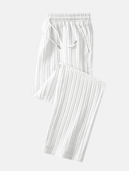 Drawstring Textured Pants