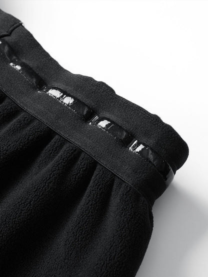 Polar Fleece Drawstring Straight Leg Pants