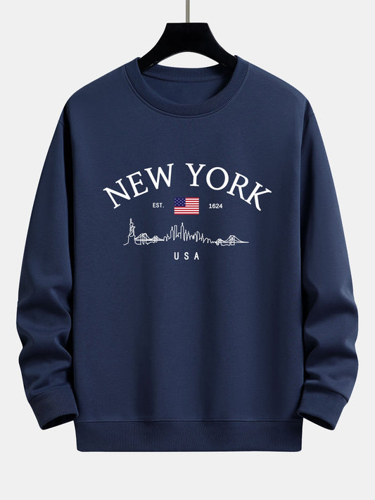 New York Print Relax Fit Sweatshirt