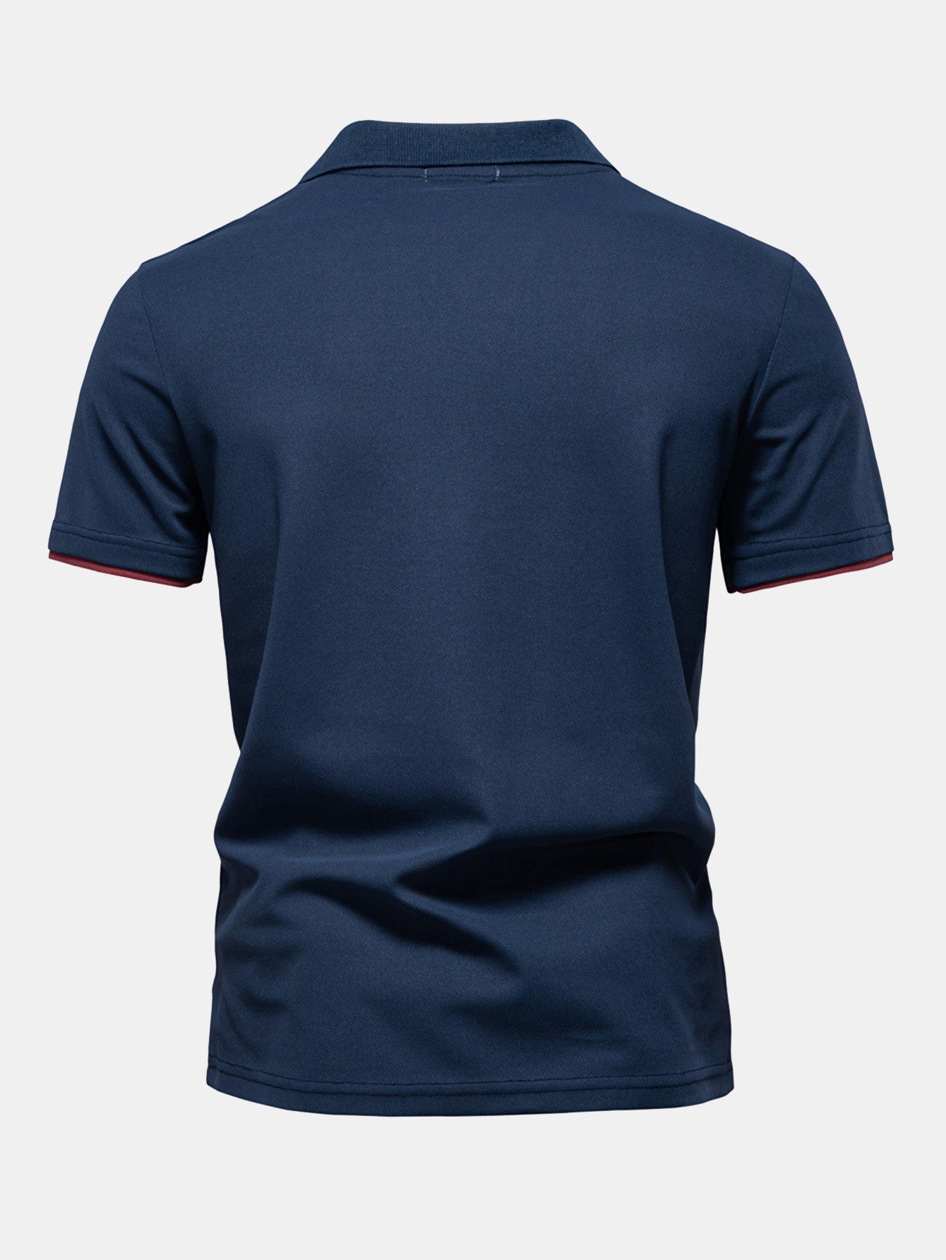 Contrast Pique V Neck Polo Shirt