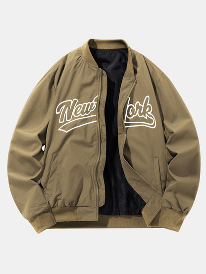 New York Brooklyn Rugby Print Jacket