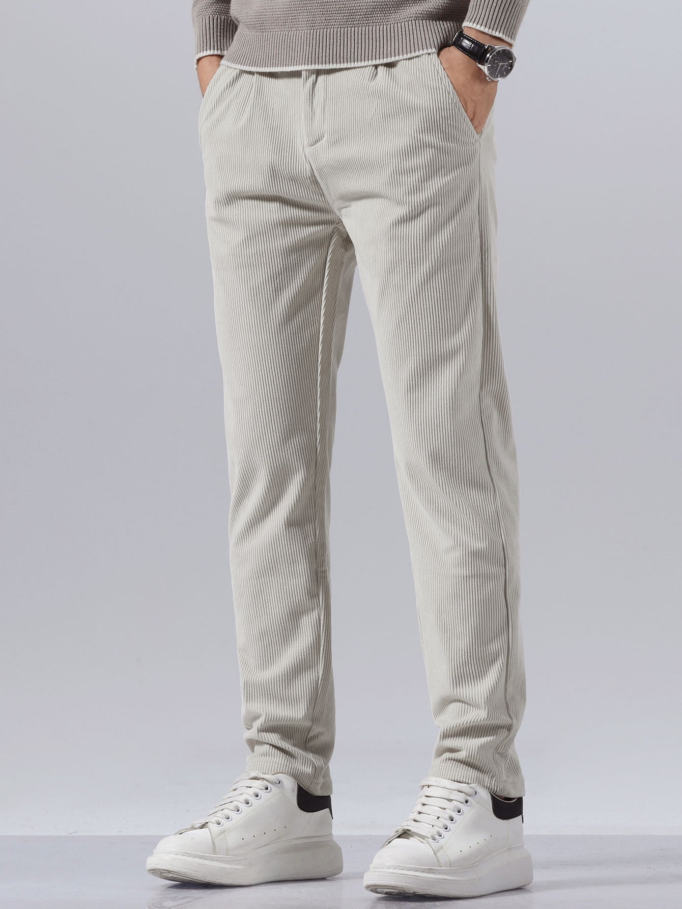 Slim Fit Corduroy Trousers